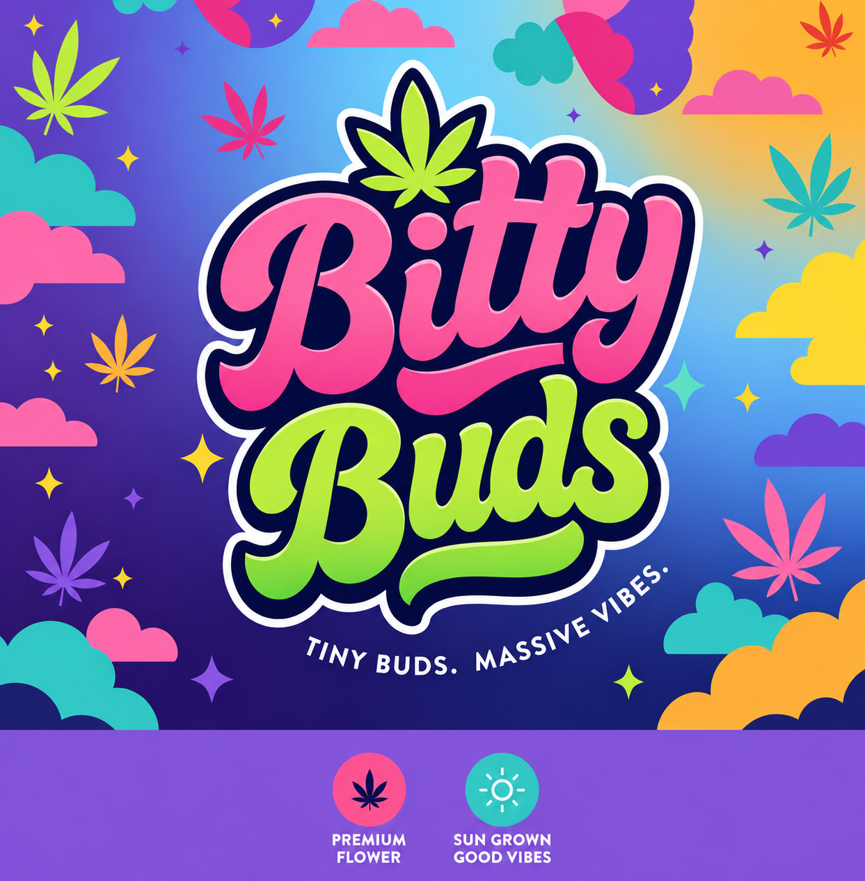 BITTY BUDS brand artwork
